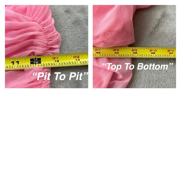 House Of CB Fornarina Barbie Pink Organza Mesh Maxi Dress Women's Medium - Picture 7 of 7